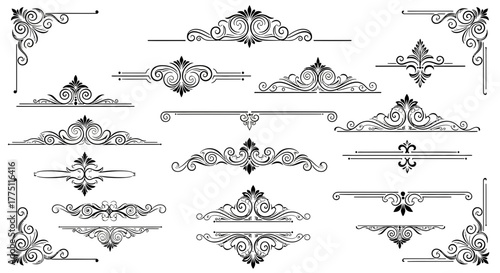 set of decorative design elements