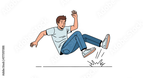 Man falling down