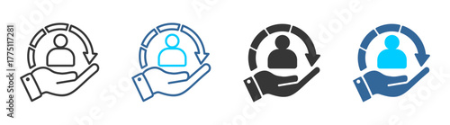 Client icon set multiple style collection