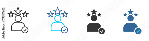 Experience icon set multiple style collection