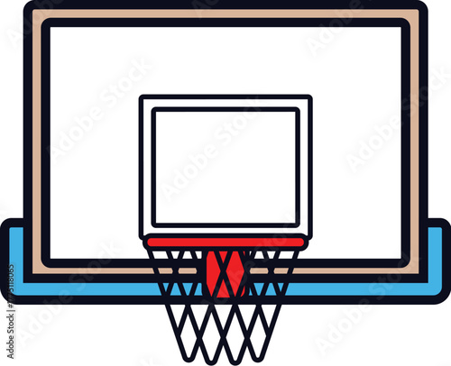 Basketball net and hoop stock illustration