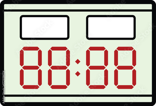 Vector illustration digital clock icon sign and symbol