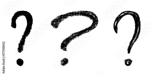 Set of hand drawn question mark clipart Single element for design