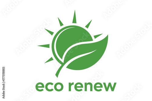 Eco renew logo, vector art, symbolic Logo