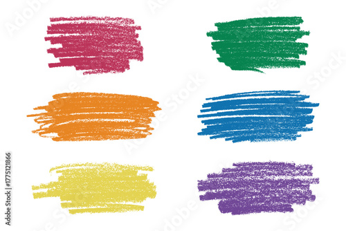 Set of brush paint stroke texture swatch Hand painted background Ink scribble dab clipart Paint smudge for tags and stamps design