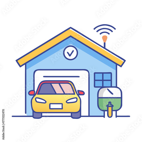 Smart garage with electric car charging