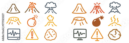 Understanding volcanic activity through symbols and icons for educational purposes
