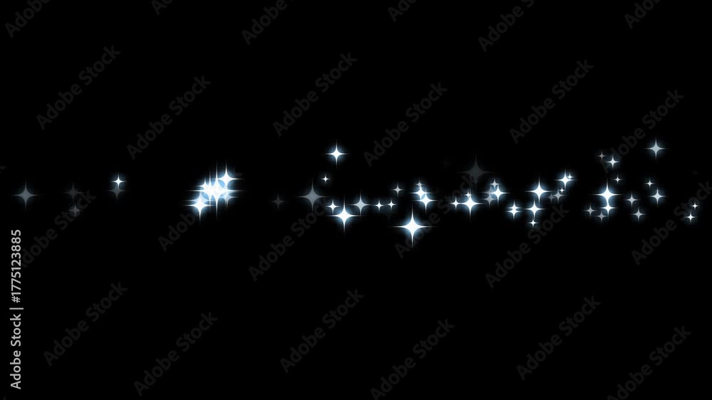 custom made wallpaper toronto digitalTwinkling stars animation with glitter sparkle trail, Magic glitter sparkle trail, white twinkling particles, sparkling starlight dust line and glittering confetti loop transition on black screen. 4K