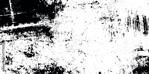 Vintage black and white grunge texture pattern with scratched faded effect distressed wall background.
