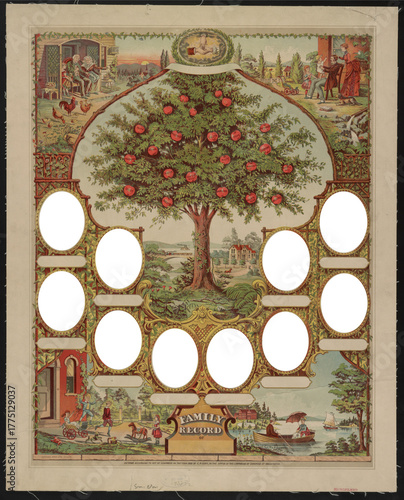 Add photos of your famous, infamous or imaginary relatives. Created from a public domain image.  