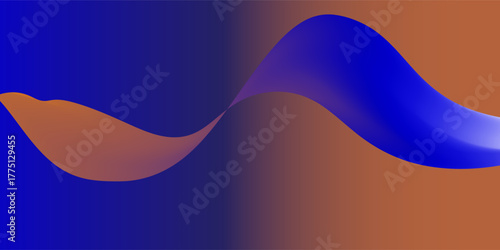 A soft blend of blue and brown in the form of dynamic, flowing abstract waves. The subtle gradation creates a sense of harmony between warm and cool elements, creating a calm yet energetic feel.