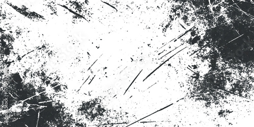 Abstract black and white grunge texture background with distressed rough surface vintage noise pattern scratched messy wall effect.
