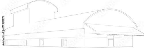 3D illustration of industrial project