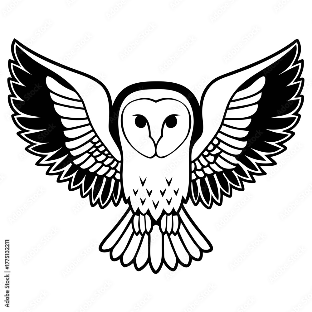 Obraz premium owl with wings