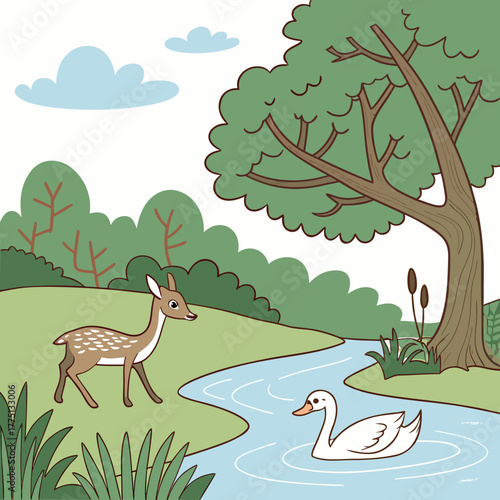 animals in the woods