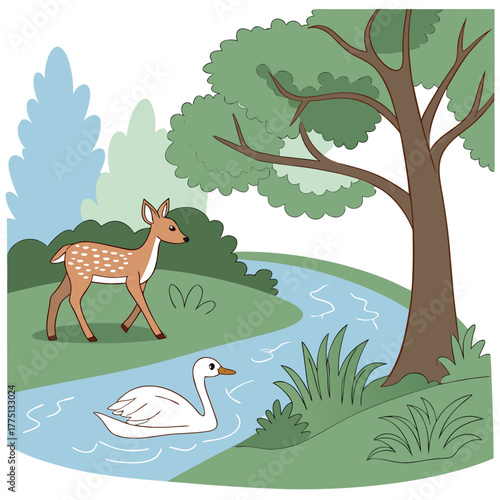 animals in the woods