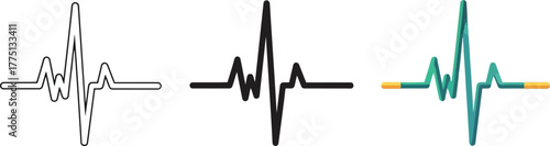 Heartbeat pulse line vector illustration for medical concept