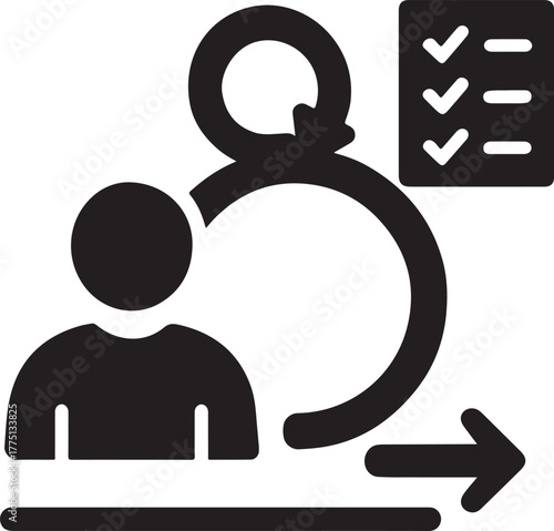 Agile sprint process line icon vector, ideal for project management, workflow, or business design.  