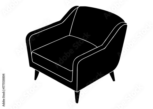 black leather armchair