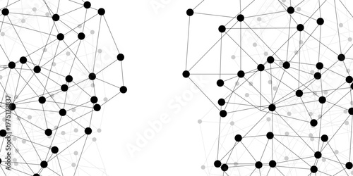 Abstract technology dot and line connection digital hi tech design concept background. Space for text. Vector illustration