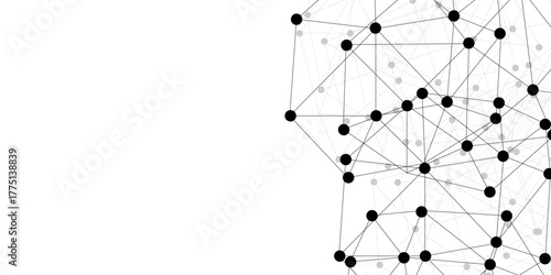 Abstract technology dot and line connection digital hi tech design concept background. Space for text. Vector illustration