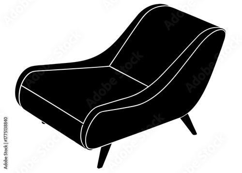 black leather armchair