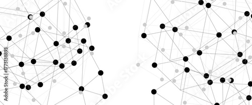 Abstract technology dot and line connection digital hi tech design concept background. Space for text. Vector illustration