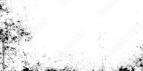 White grunge texture with scattered black speckles, dust and scratches, distressed abstract background overlay fine grit.