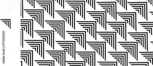 Abstract geometric corner pattern background