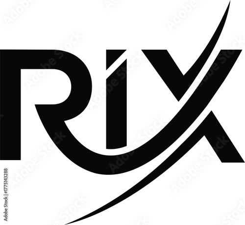 Initial letter RIXI logo design vector illustration