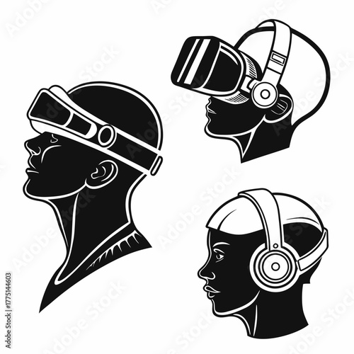 People wearing virtual reality headsets