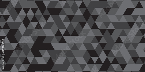 Canvastavla Abstract geometric seamless pattern origami black, gray square cube repeat triangulated random cube low polygon triangle textile abstract corporate creative design