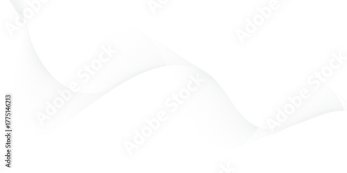 Dynamic minimal wave sound line. Abstract glowing white blend line smooth flow soundwave curve energy gradient vector futuristic digital outline line science design.	