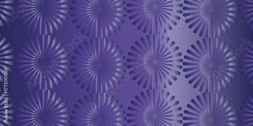 Abstract Radial Pattern Background in Purple Tones