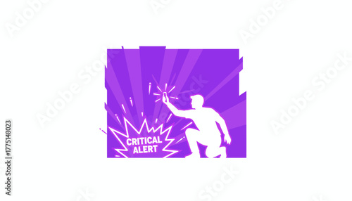 Critical Alert Notification on Smartphone. Urgent Mobile Warning and Crisis Communication Vector Graphic.