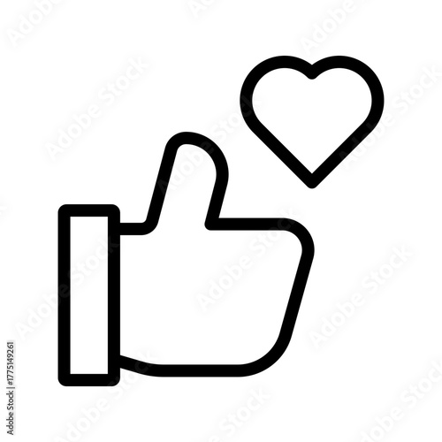 Like with Heart Positive Reaction Icon Set Featuring Approval, Love, Favorites, and Engagement Symbols for Modern Apps, Web, and Digital Platforms