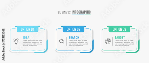 Vector infographic label design with circle infographics template design and 3-4-5 options or steps. Can be used for process diagram, presentations, workflow layout, banner, flow chart, info graph.