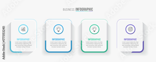 Timeline infographic template design. 3-4-5 options or steps business infographic template design. Can be used for process diagram, presentations, workflow layout, flow chart, steps, banner.