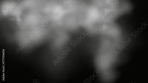 Soft Smoke and Fog Overlay Background on Black
