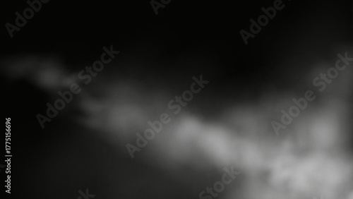 Soft Smoke and Fog Overlay Background on Black
