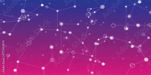 Abstract network background with connected dots and lines modern vector illustration for technology and science concepts a gradient background