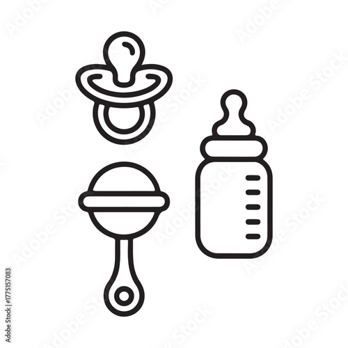 Baby nipple bottle icon