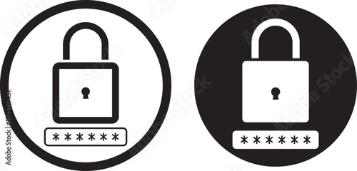 lock with password icon set. login successful icons for privacy. Account protection.  Account protection.  unlock symbol security icon set in red and green color outline style vector illustration