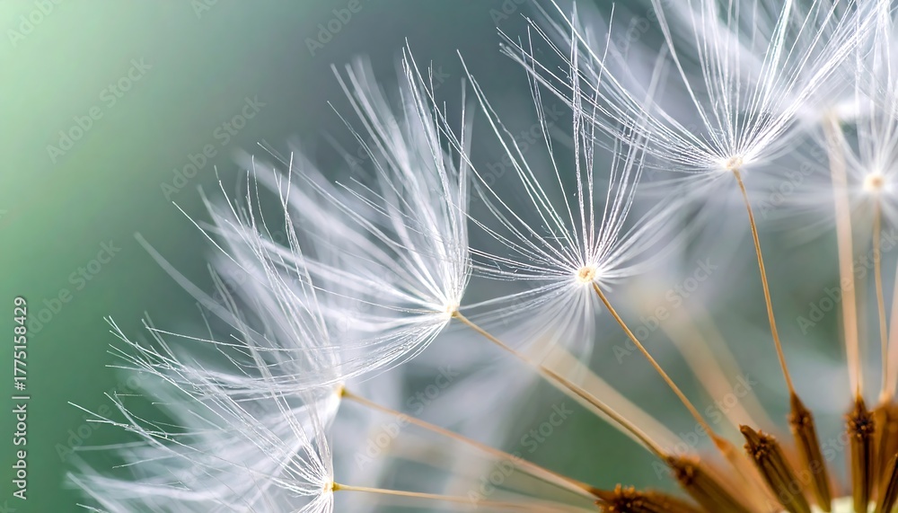 Naklejka premium Delicate Dandelion Seed Head A Close-Up on Nature's Beauty
