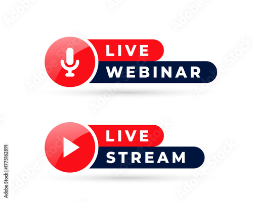 live streaming or broadcast symbol for web channels