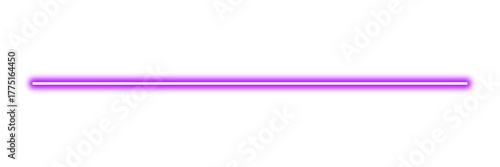 Neon glowing realistic purple straight line. Purple line with bright neon effect. Shining neon glow line. Vector illustration.