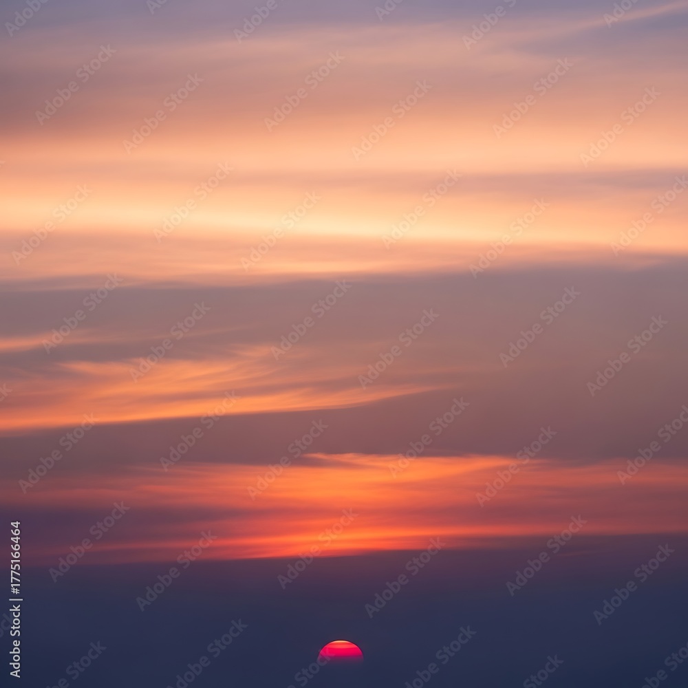 Obraz premium Vibrant Sunset Sky - A Colorful Display of Natures Beauty.