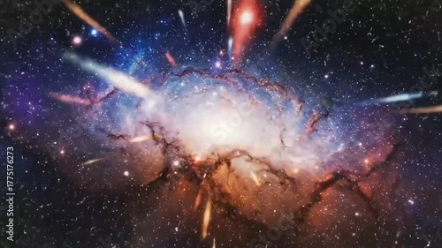 Cosmic Burst of Light and Energy in Deep Space Nebula Formation