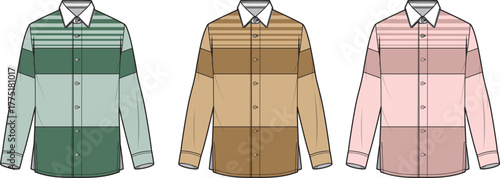 Striped Shirts Mockups A Colorful Fashion Template for Designers