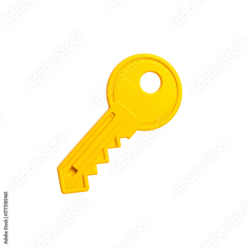 Wallpaper Mural Isolated, bright yellow key against a stark black background, 3D rendered Torontodigital.ca
